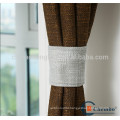 Modern linen fabric eyelet curtains with wide tape